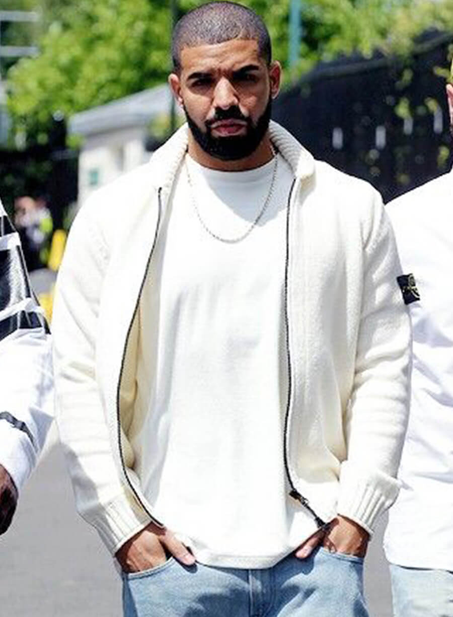Harpoon Aubrey Drake Graham Inspired White Wool Jacket