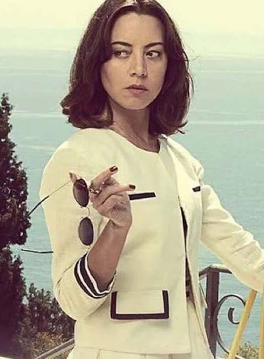 Harpoon Aubrey Plaza Inspired White Cotton Fabric Cotton Jacket - M*A*S*H Style