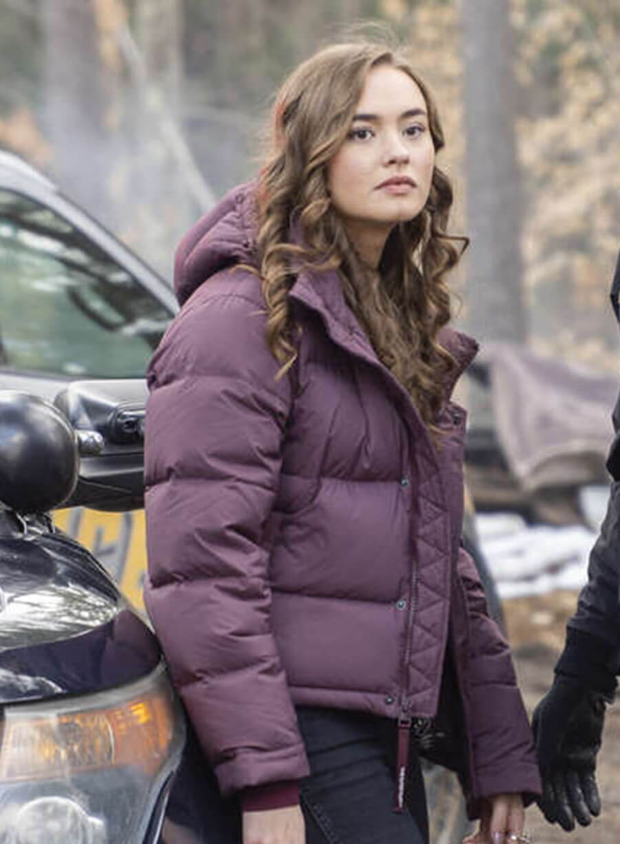 Harpoon Audrey Bishop Inspired Purple Parachute Fabric Hooded Jacket - Dexter New Blood Style