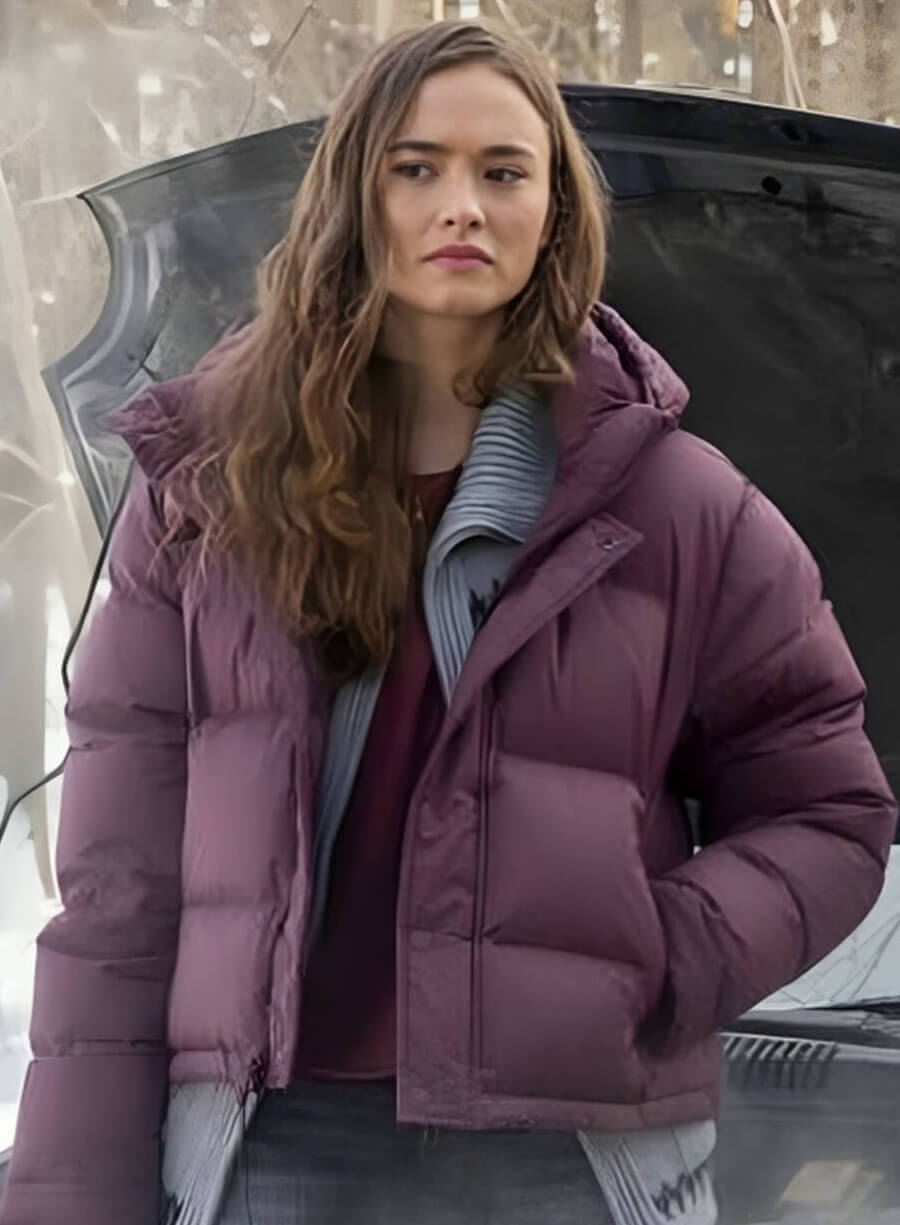 Harpoon Audrey Bishop Inspired Purple Parachute Fabric Hooded Jacket - Dexter New Blood Style
