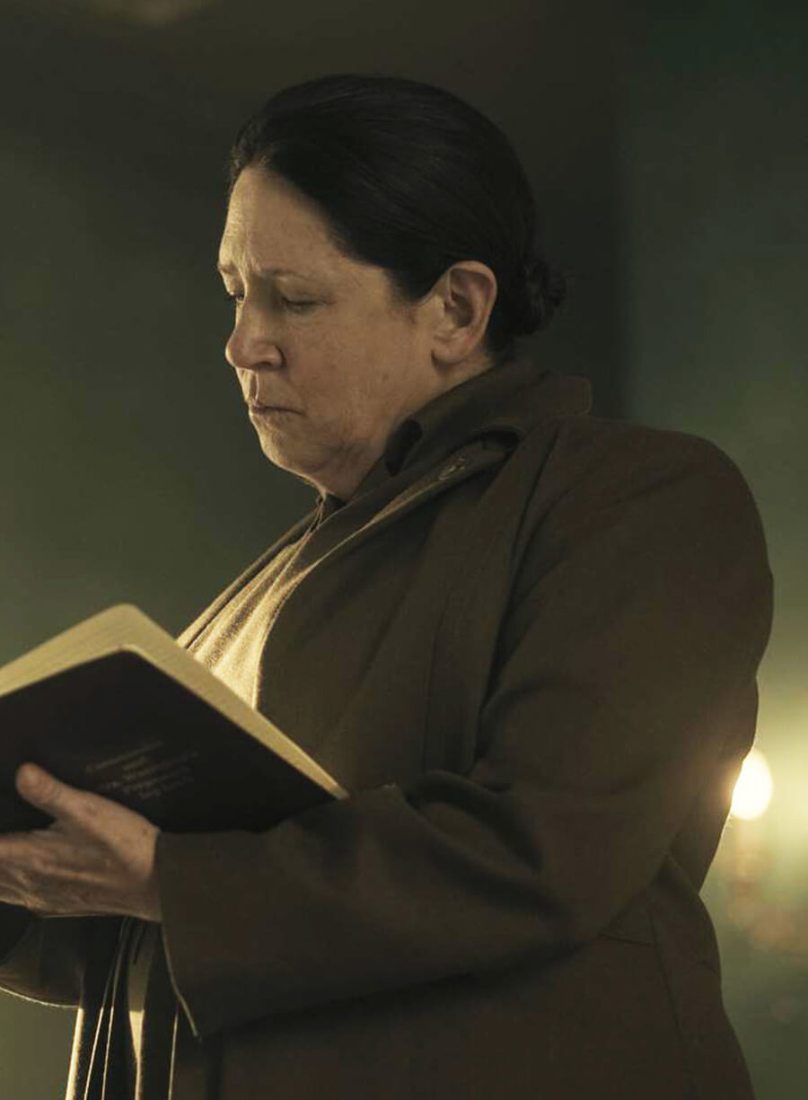 Harpoon Aunt Lydia Clements Inspired Brown Wool Fabric Coat - The Handmaid's Tale Style