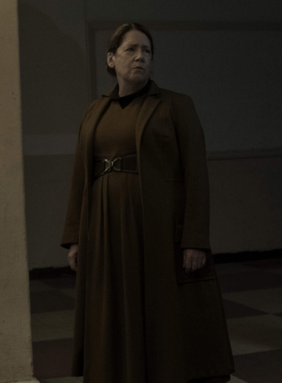 Harpoon Aunt Lydia Clements Inspired Brown Wool Fabric Coat - The Handmaid's Tale Style