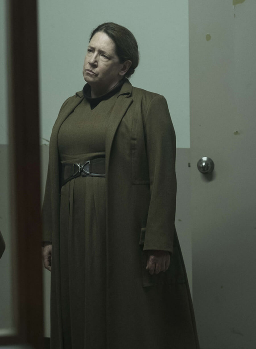 Harpoon Aunt Lydia Clements Inspired Brown Wool Fabric Coat - The Handmaid's Tale Style