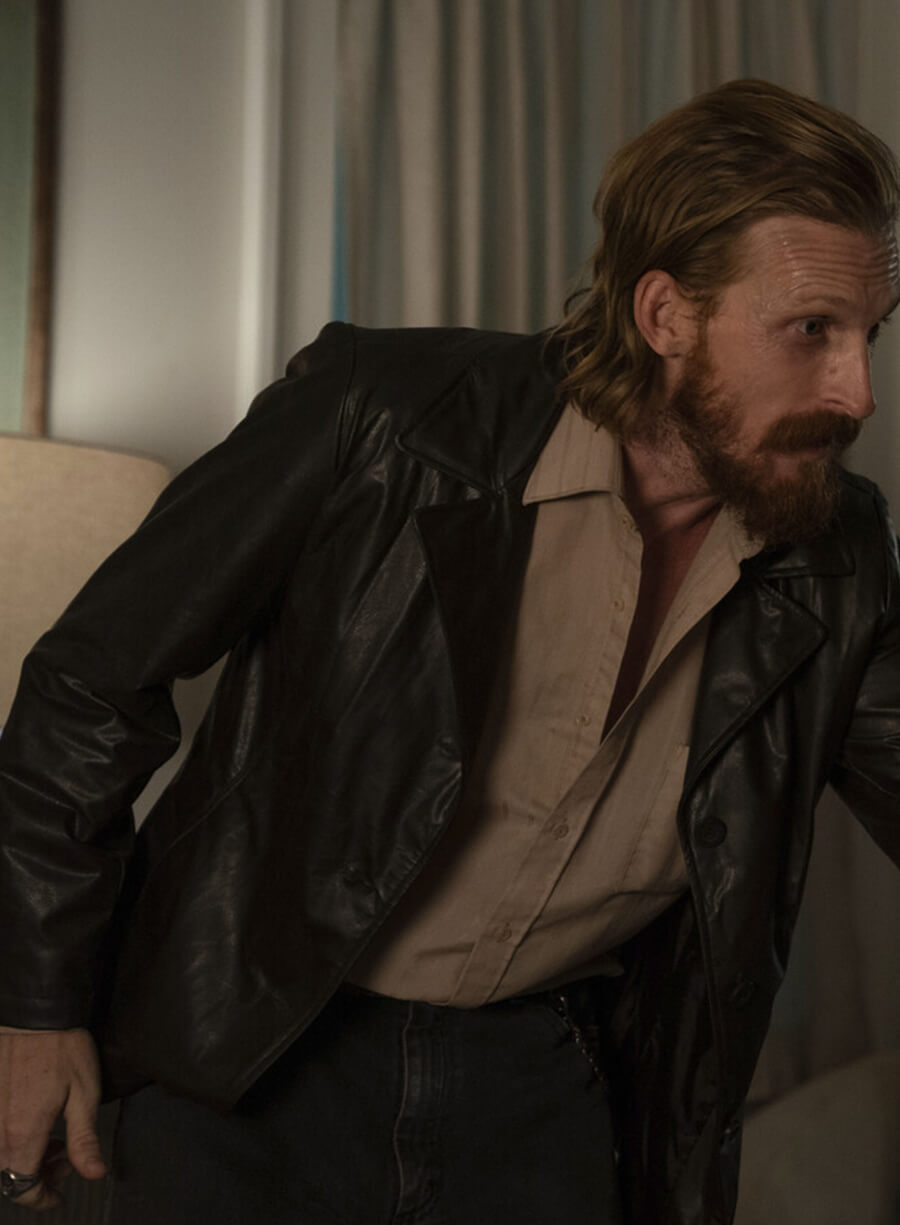Harpoon Jasper Inspired Black Real Leather Leather Jacket - Hit Man Style