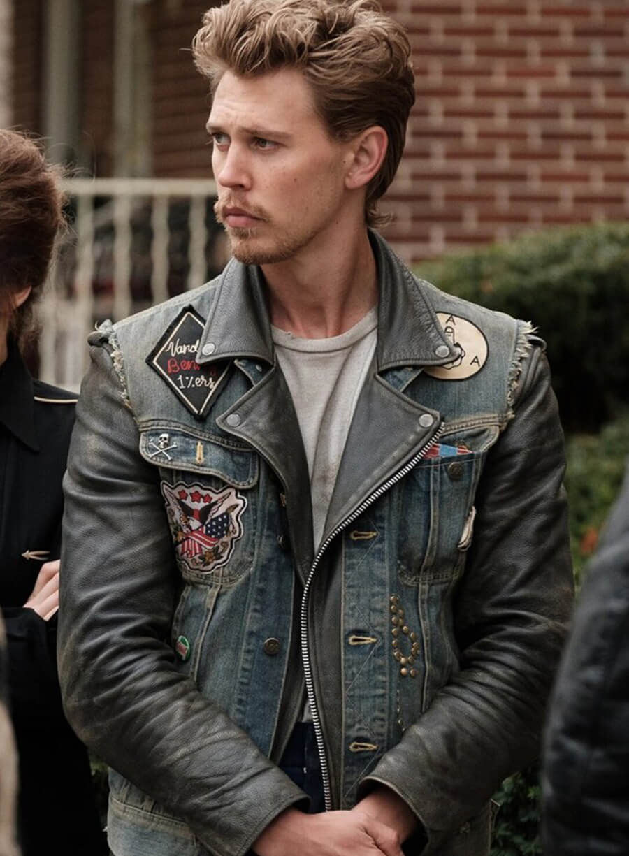 Harpoon Benny Inspired Blue Biker Jacket - The Bikeriders Style