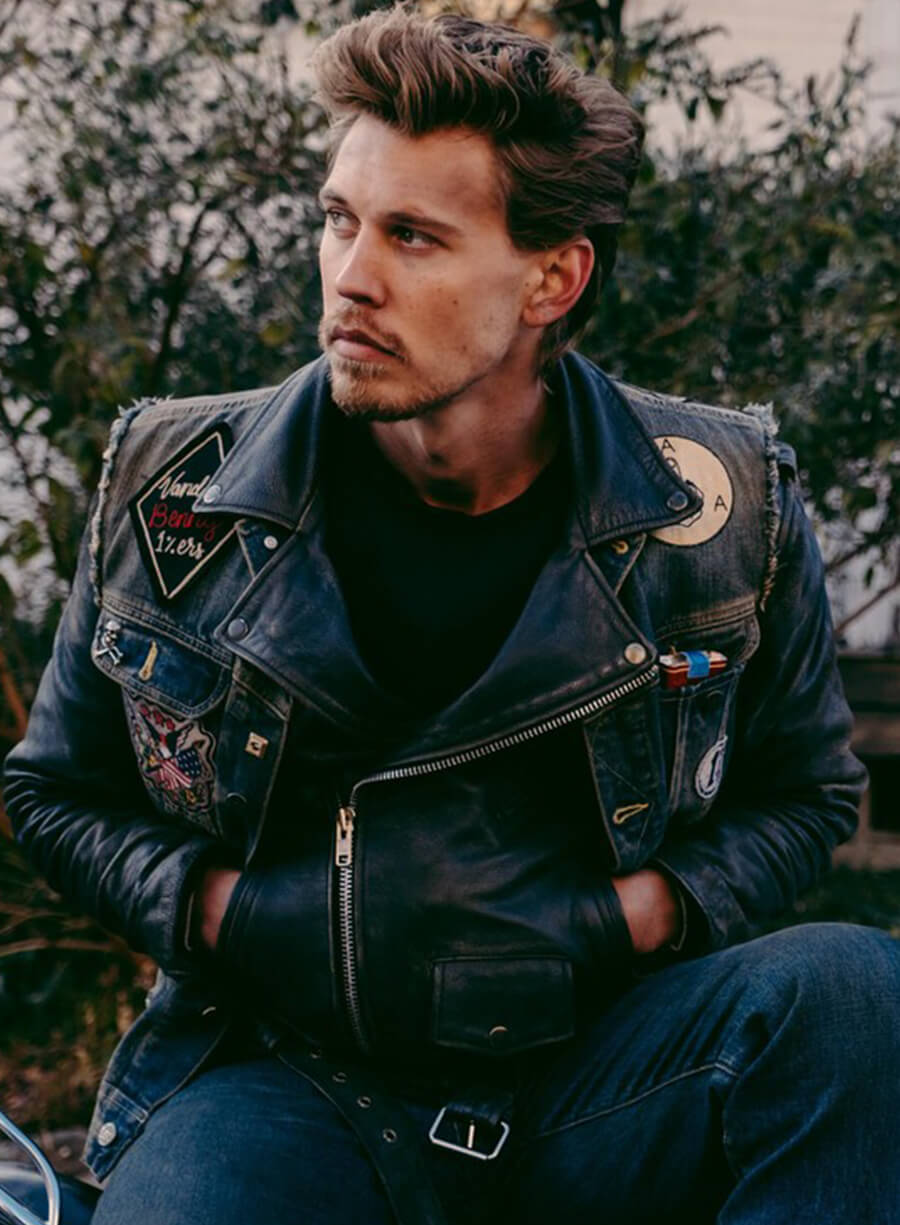 Harpoon Benny Inspired Blue Biker Jacket - The Bikeriders Style