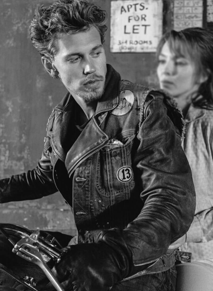 Harpoon Benny Inspired Blue Biker Jacket - The Bikeriders Style
