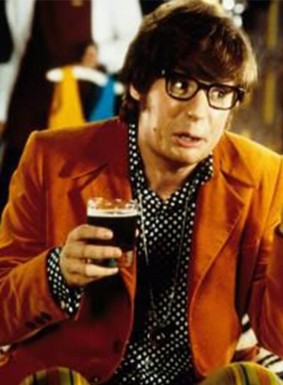 Harpoon Mike Myers Inspired Orange Leather Jacket - Austin Powers Style