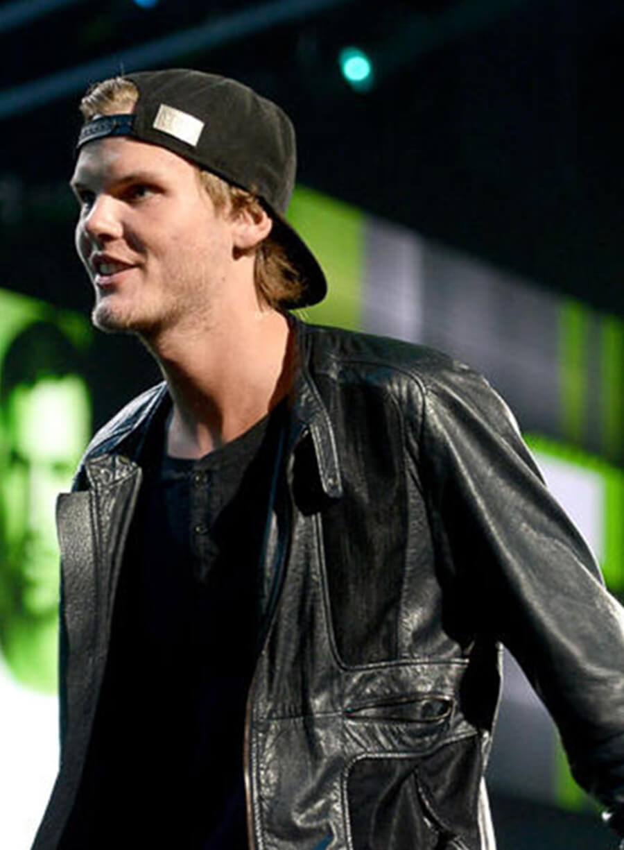 Harpoon Avicii The American Music Awards Inspired Black Leather Jacket - Avicii as Tim Bergling Style