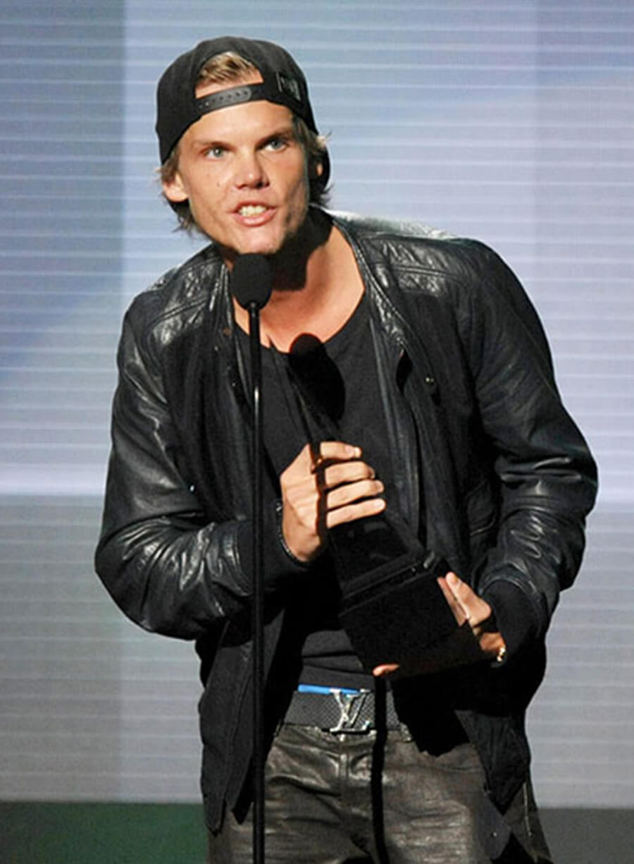 Harpoon Avicii The American Music Awards Inspired Black Leather Jacket - Avicii as Tim Bergling Style
