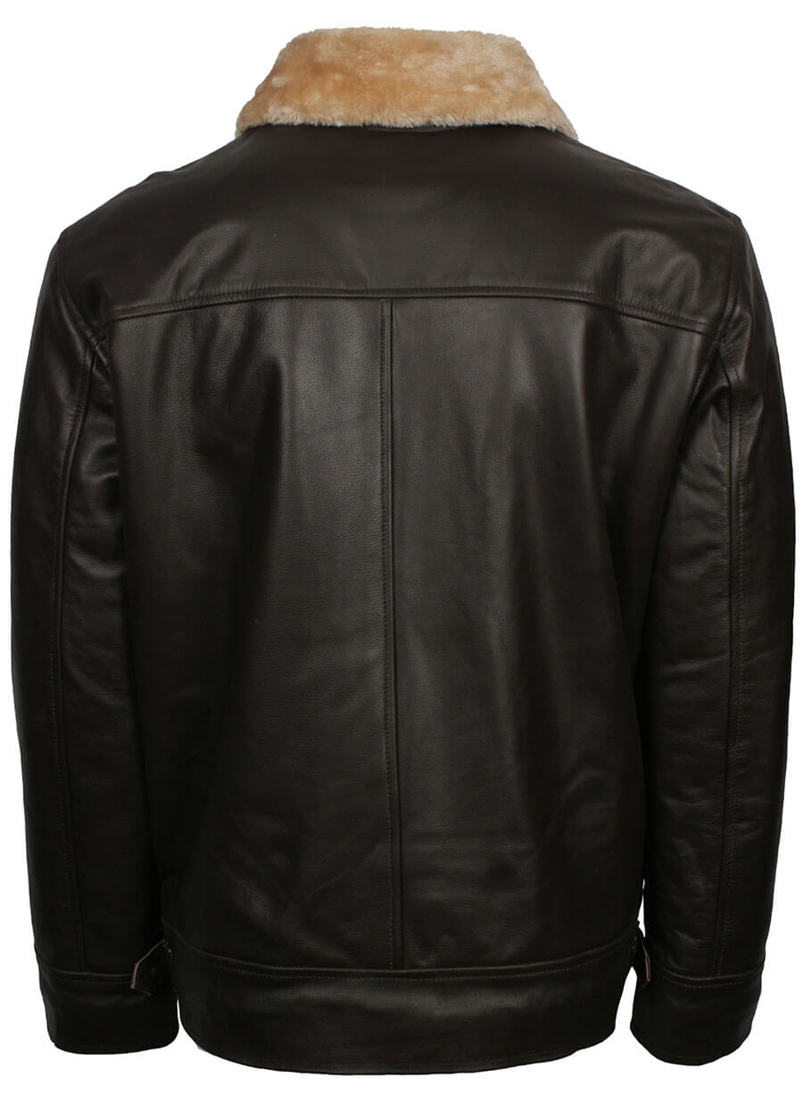 B3 Black Aviator Leather Jacket