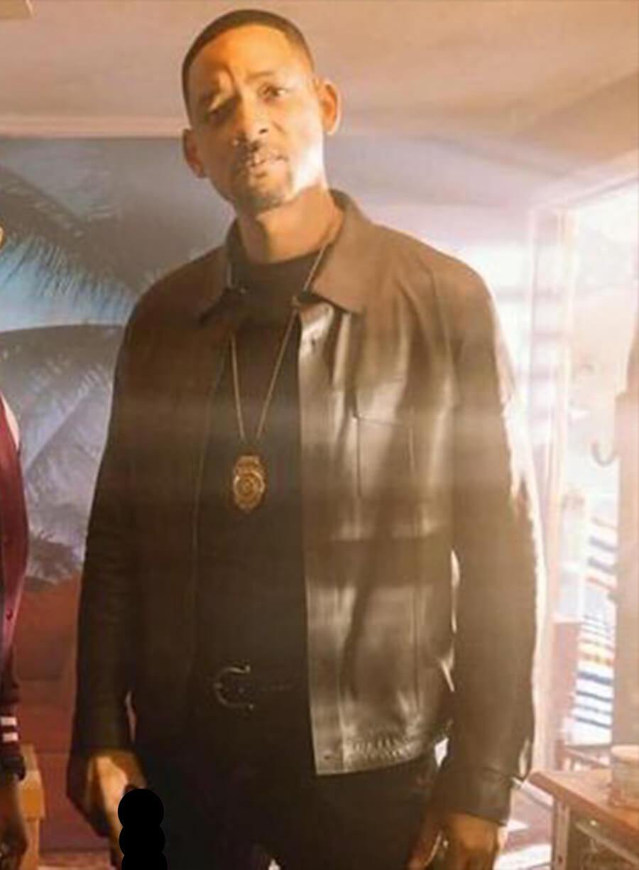 Harpoon Detective Mike Lowrey Inspired Black Genuine Leather Leather Jacket - Bad Boys Ride or Die Style