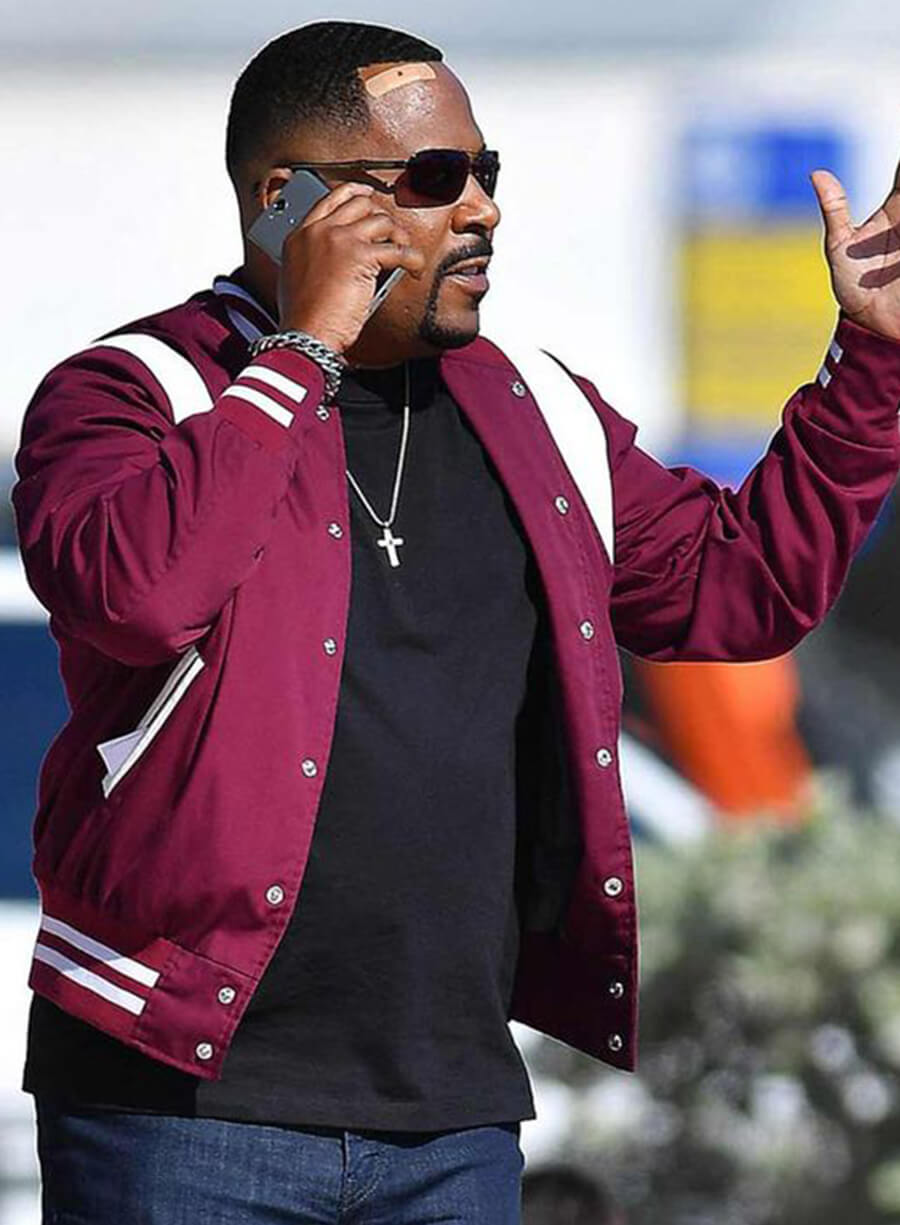 Harpoon Marcus Miles Burnett Inspired Maroon Wool Jacket - Bad Boys Ride or Die Style