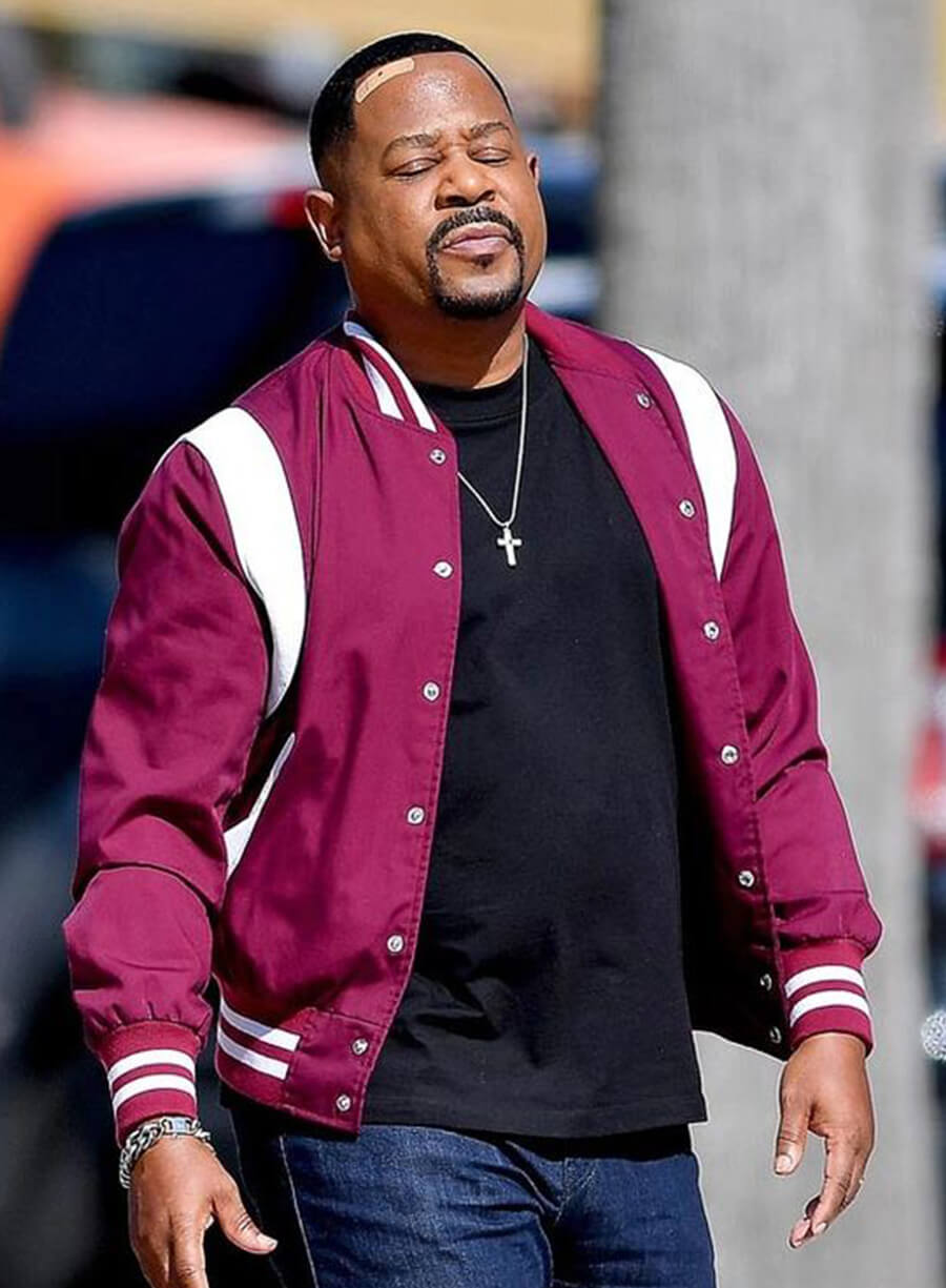 Harpoon Marcus Miles Burnett Inspired Maroon Wool Jacket - Bad Boys Ride or Die Style