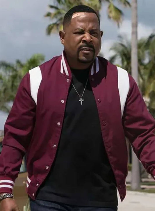 Harpoon Marcus Miles Burnett Inspired Maroon Wool Jacket - Bad Boys Ride or Die Style