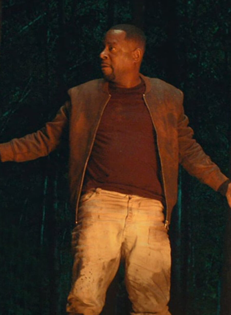 Harpoon Marcus Miles Burnett Inspired Brown Fabric Leather Jacket - Bad Boys Ride or Die Style