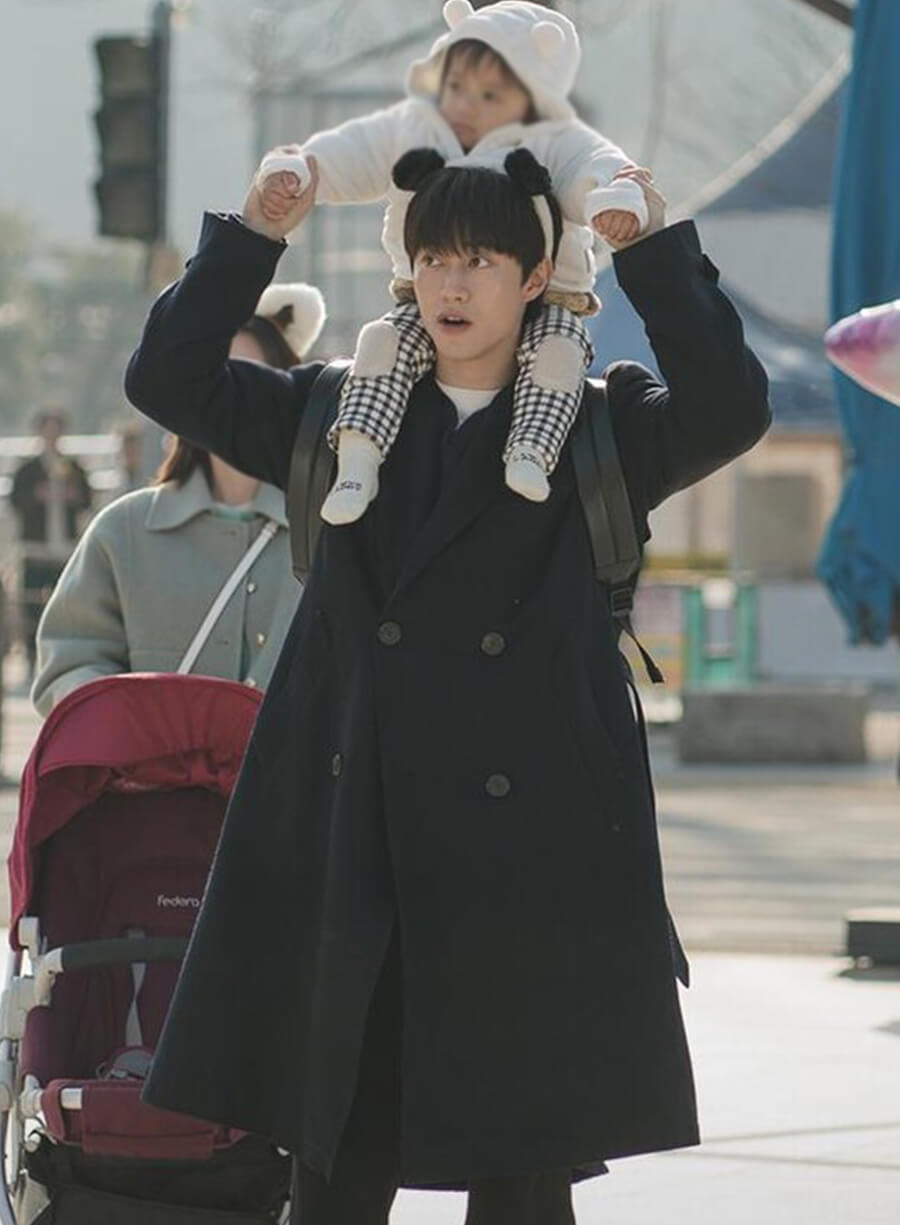 Harpoon Baek Hyun-woo Inspired Black Coat - Queen of Tears Style