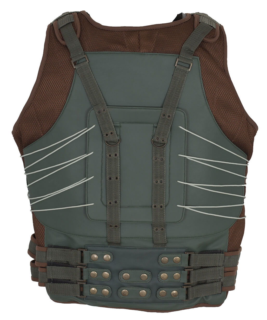 Harpoon Bane Faux Vest Inspired Green Leather Jacket