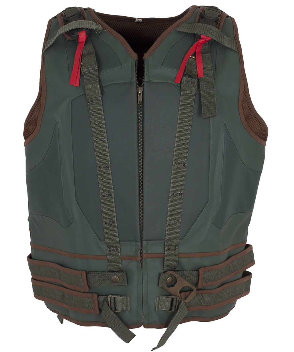 Harpoon Bane Faux Vest Inspired Green Leather Jacket