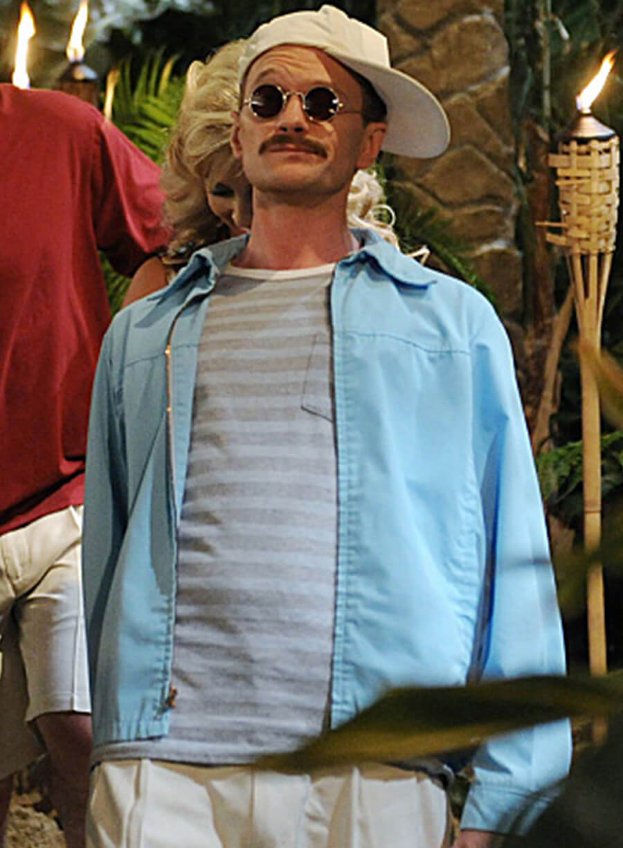 Harpoon Barney Stinson Inspired Blue Leather Jacket - How I met Your Mother S08 Style
