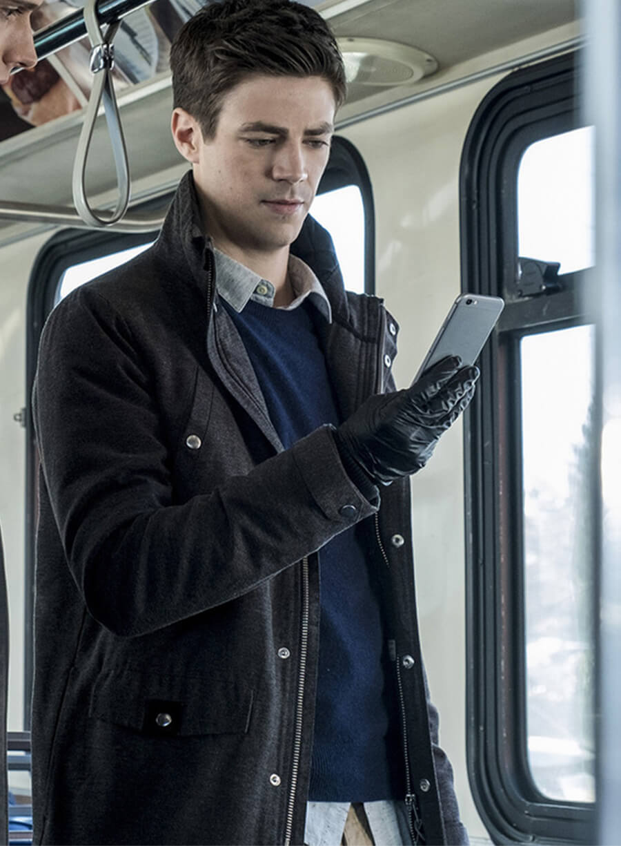 Harpoon Barry Allen Inspired Navy Leather Jacket - The Flash Style
