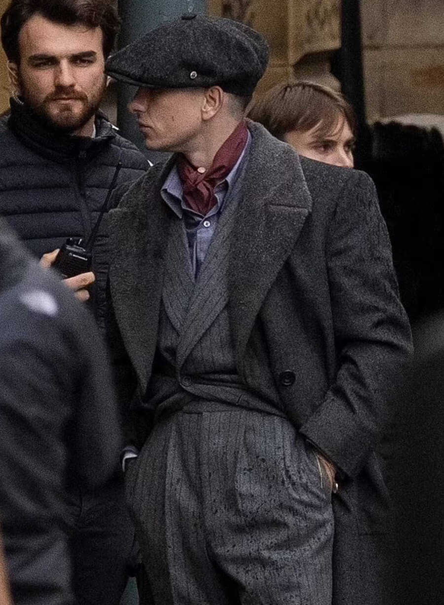 Harpoon Thomas Shelby Inspired Grey Wool Coat - Peaky Blinders: The Immortal Man Style