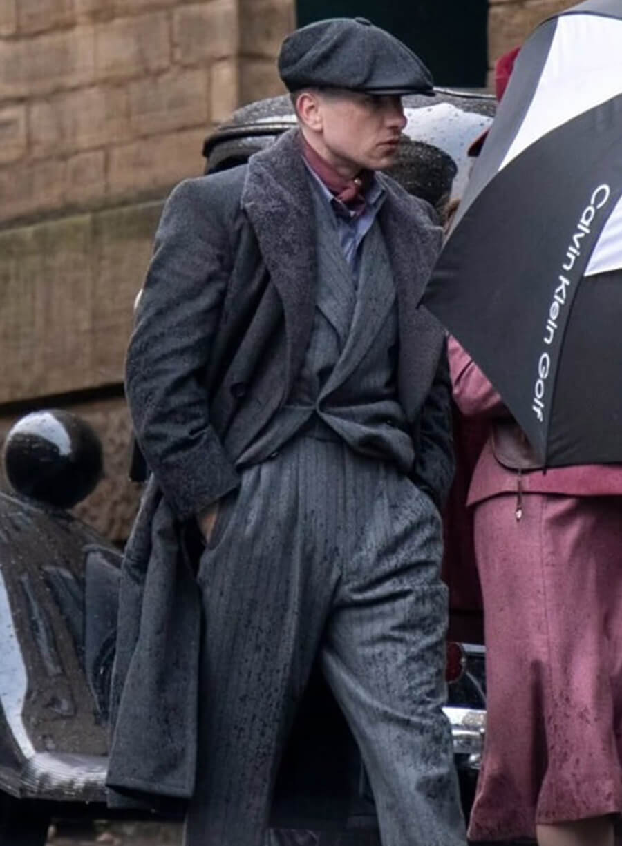 Harpoon Thomas Shelby Inspired Grey Wool Coat - Peaky Blinders: The Immortal Man Style