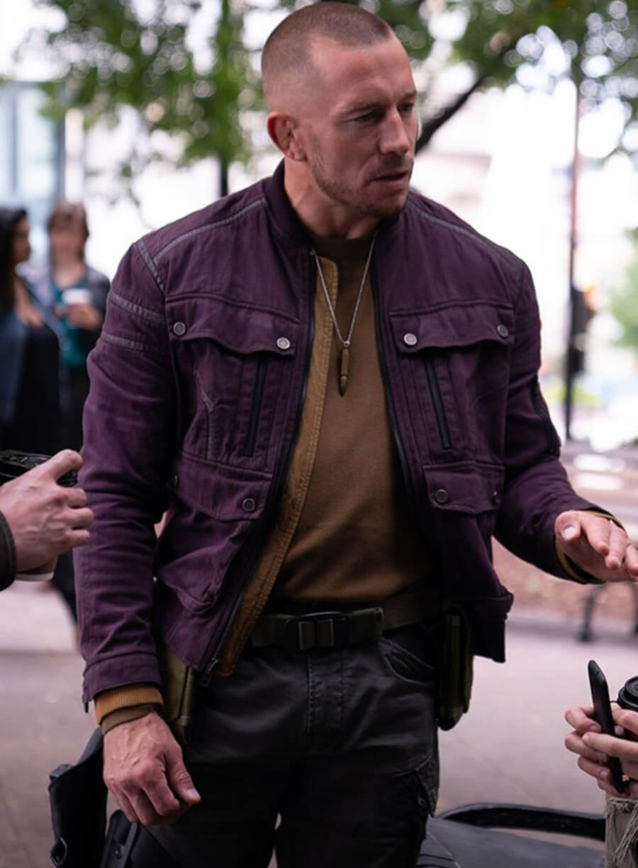 Harpoon Batroc The Leaper Inspired Purple Leather Jacket - The Falcon and the Winter Soldier Style