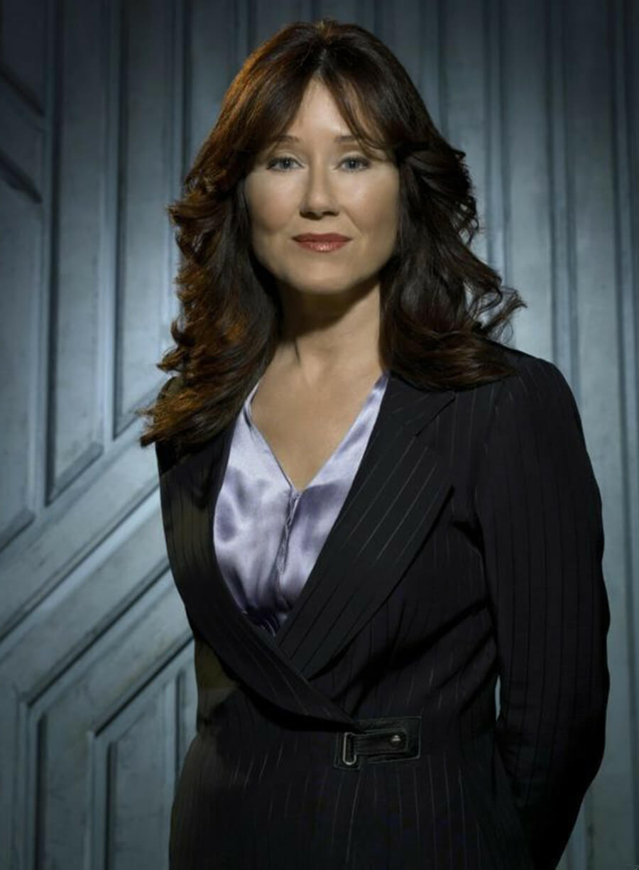 Harpoon Mary McDonnel Inspired Black Suiting Fabric Leather Jacket - Battlestar Galactia Style