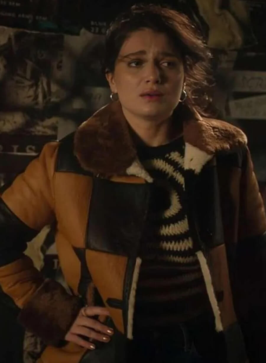 Harpoon Becka Garvey Inspired Green and Maroon Leather Jacket - Bad Sisters S02 Style