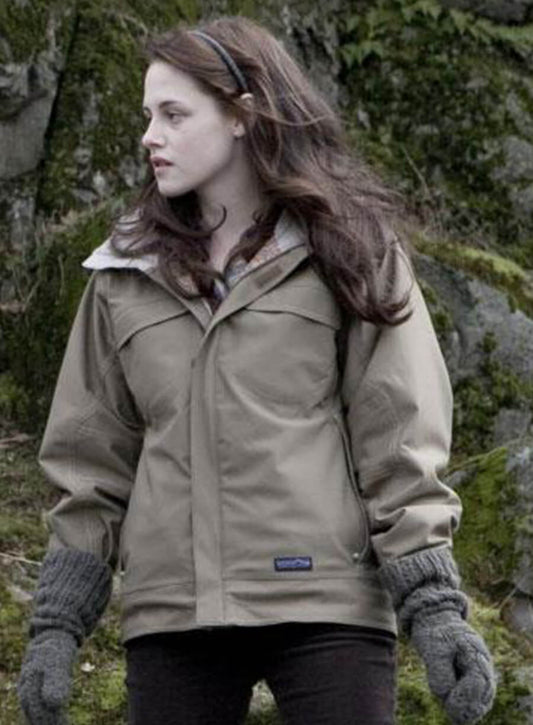Harpoon Bella Swan Inspired Green Fabric Hooded Jacket - Twilight Style