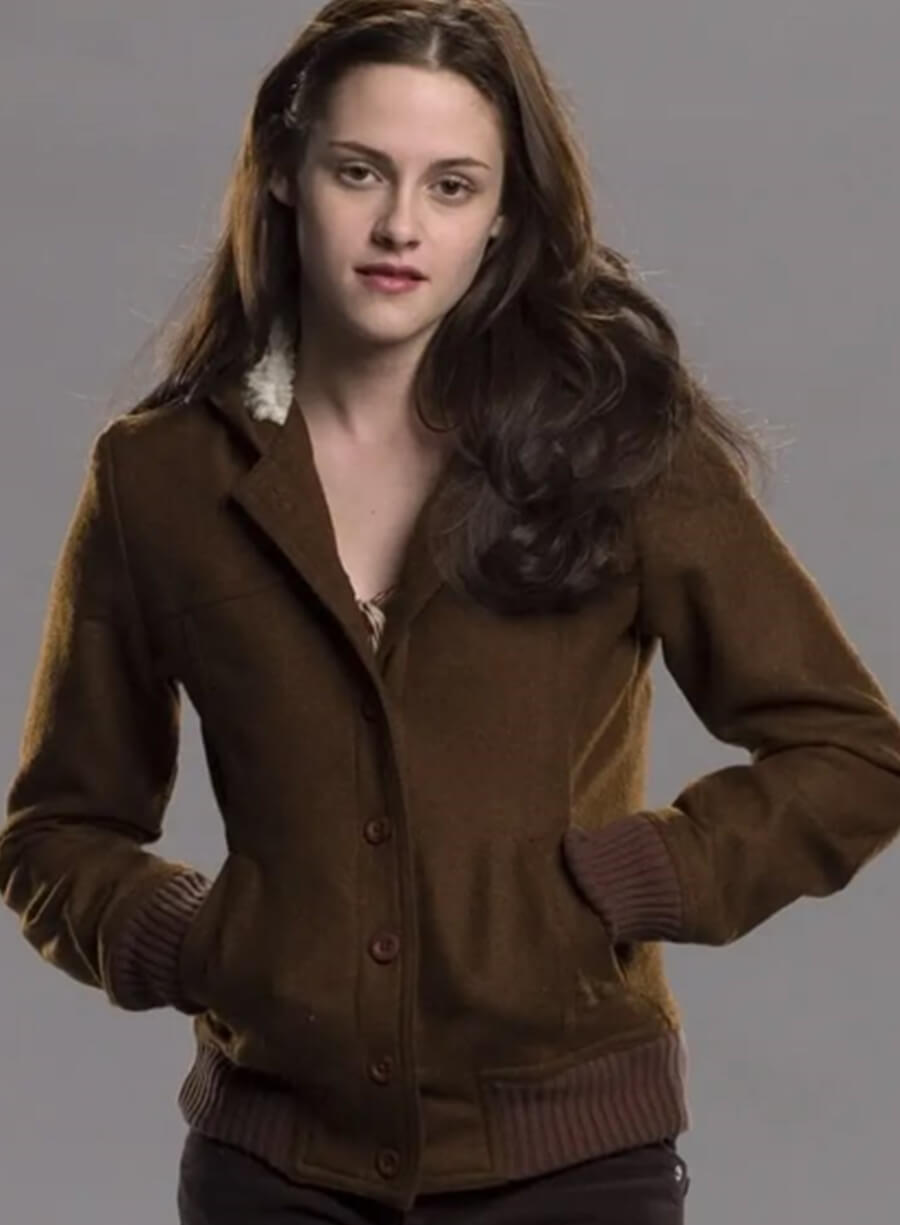 Harpoon Bella Swan Inspired Brown Wool Hooded Jacket - Twilight Style