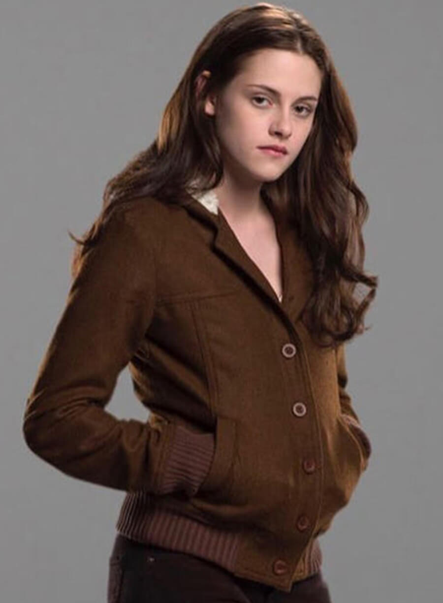 Harpoon Bella Swan Inspired Brown Wool Hooded Jacket - Twilight Style