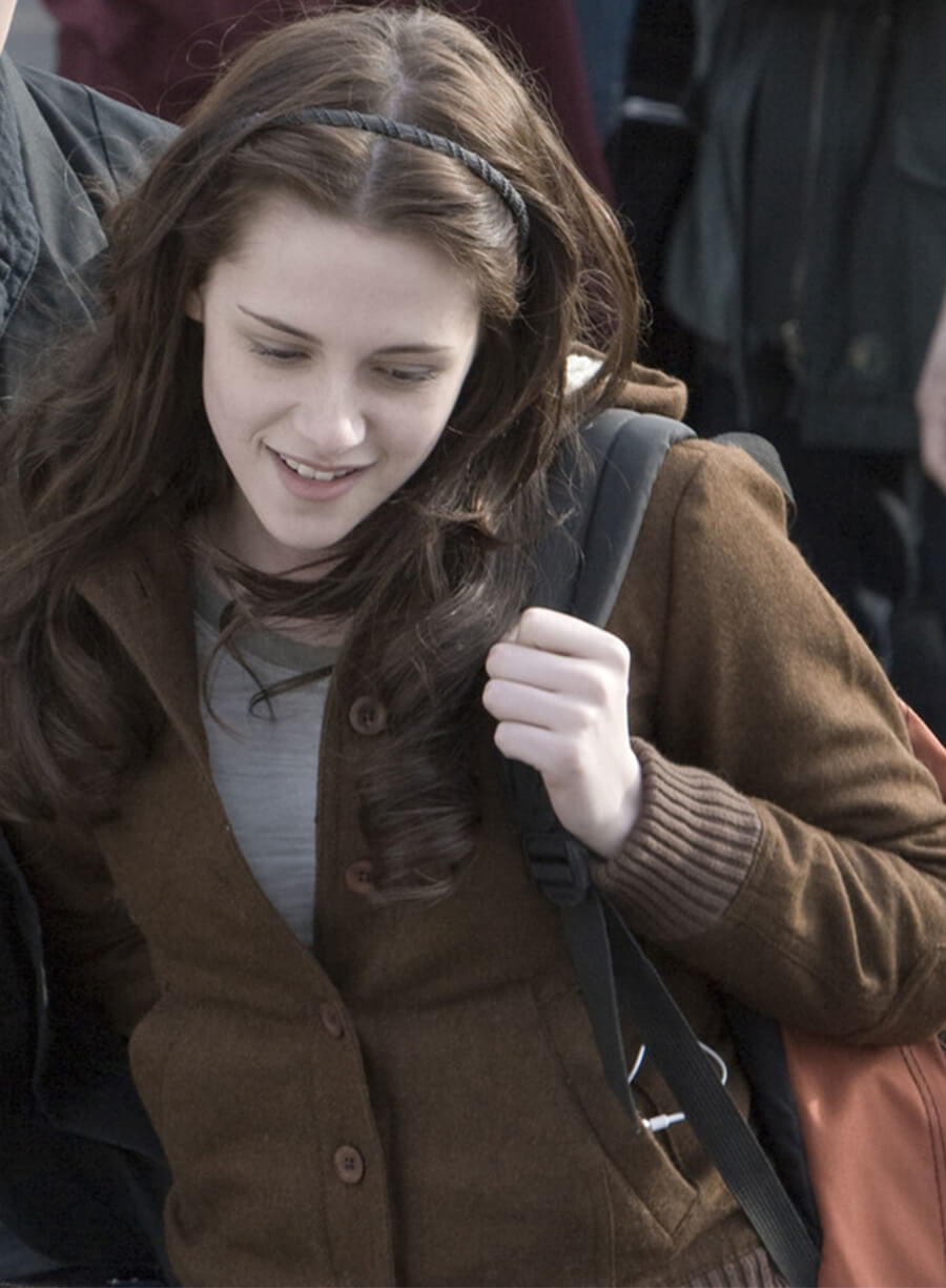 Harpoon Bella Swan Inspired Brown Wool Hooded Jacket - Twilight Style