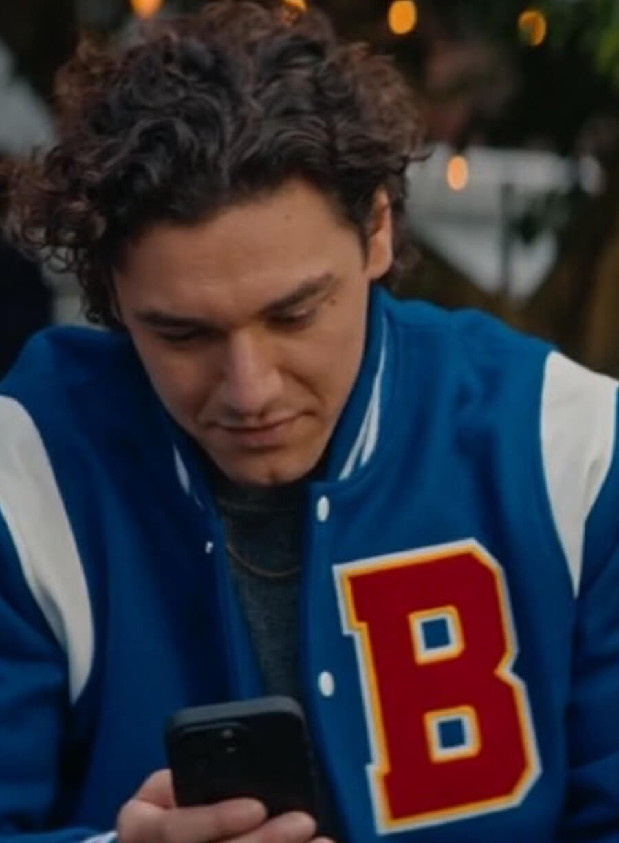 Harpoon Garrett Graham Inspired Blue Wool Fabric Varsity Jacket - Off Campus Style