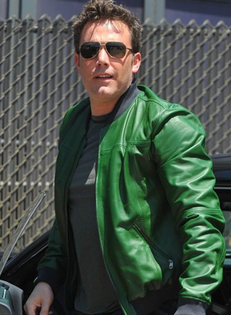 Harpoon Ben Affleck Inspired Green Bomber Jacket