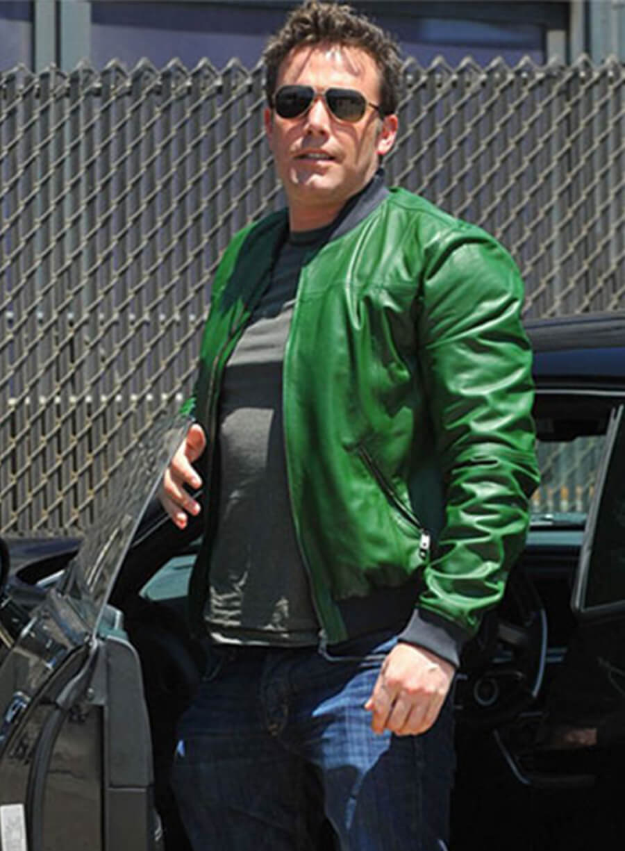 Harpoon Ben Affleck Inspired Green Bomber Jacket