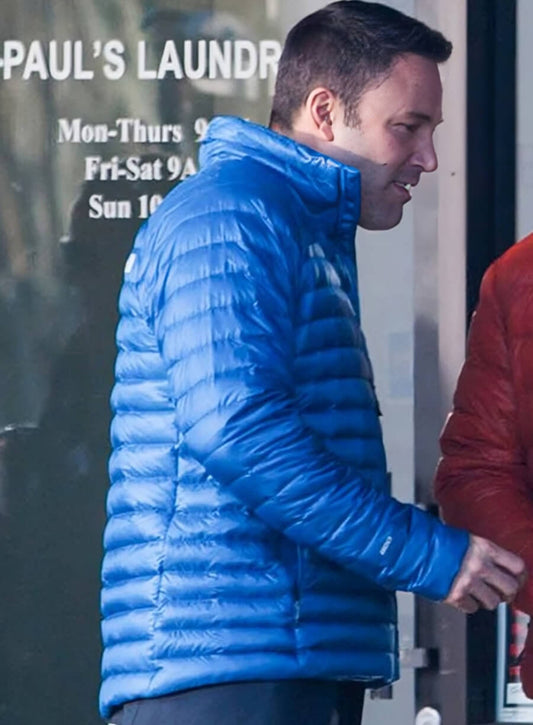Harpoon Christian Wolff Inspired Blue Parachute Leather Jacket - The Accountant Style