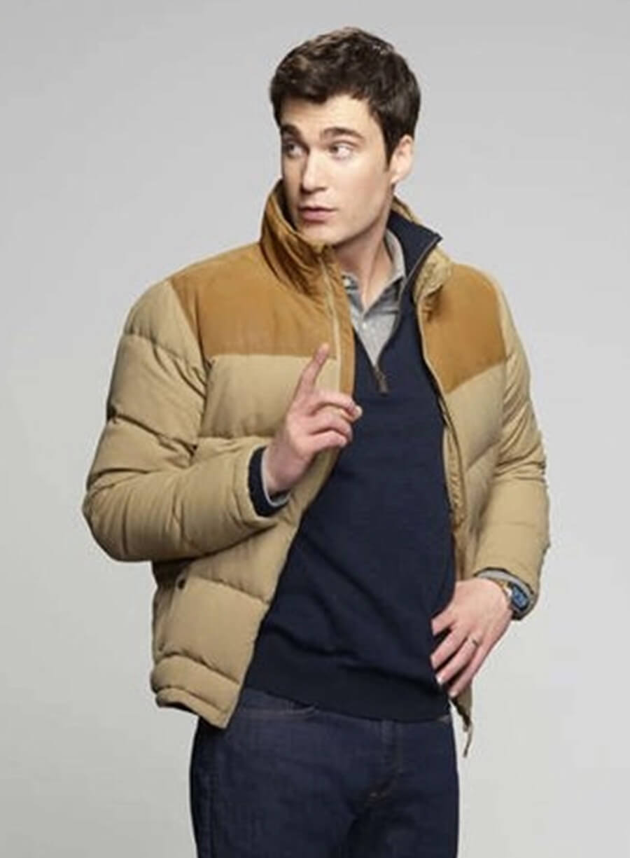 Harpoon Ben Hawthorne Inspired Multicolor Parachute Fabric Leather Jacket - Resident Alien Style