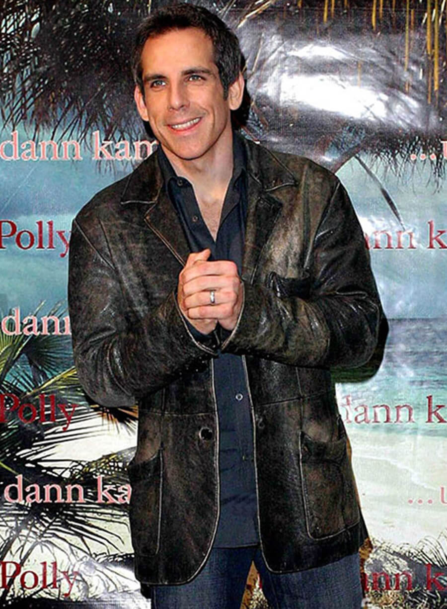 Harpoon Ben Stiller Blazer Inspired Black Leather Jacket
