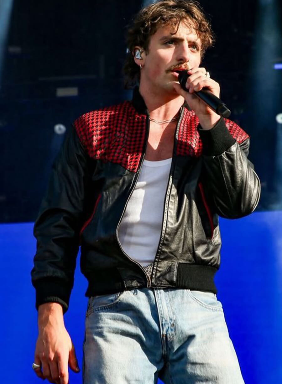 Harpoon Benson Boone Inspired Red & Black Bomber Jacket