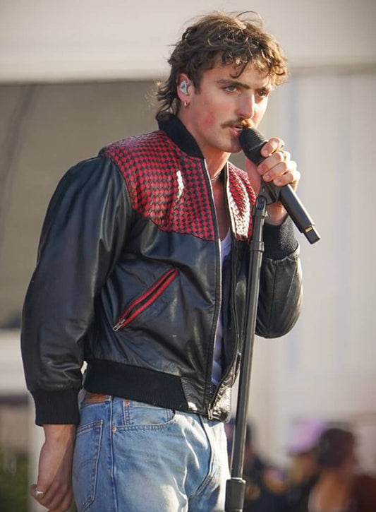 Harpoon Benson Boone Inspired Red & Black Bomber Jacket