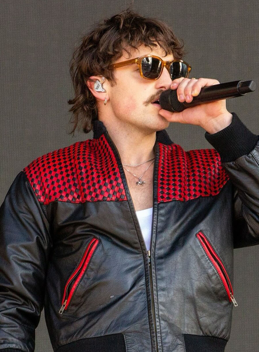 Harpoon Benson Boone Inspired Red & Black Bomber Jacket