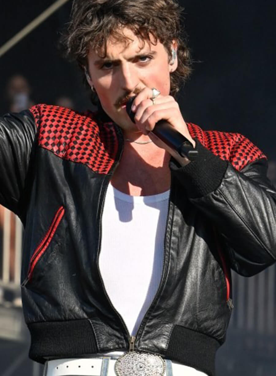 Harpoon Benson Boone Inspired Red & Black Bomber Jacket