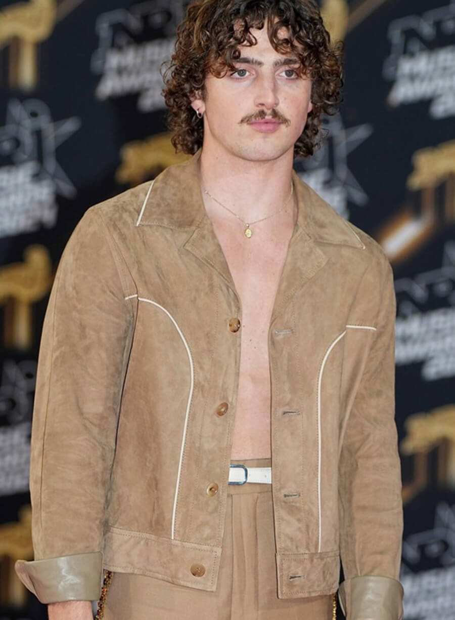 Harpoon Benson Boone Suede Inspired Brown Leather Jacket