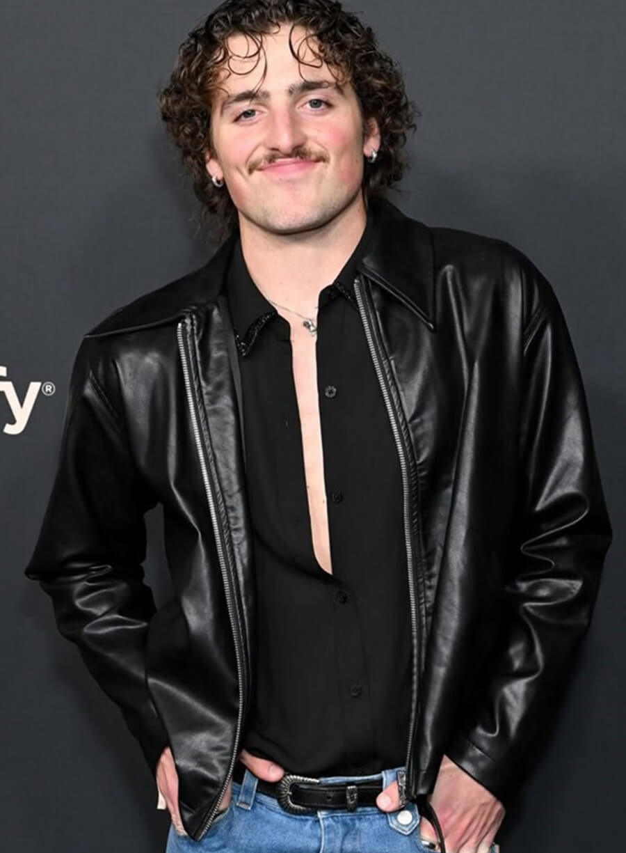 Harpoon Benson Boone Ghost Town Inspired Black Leather Jacket