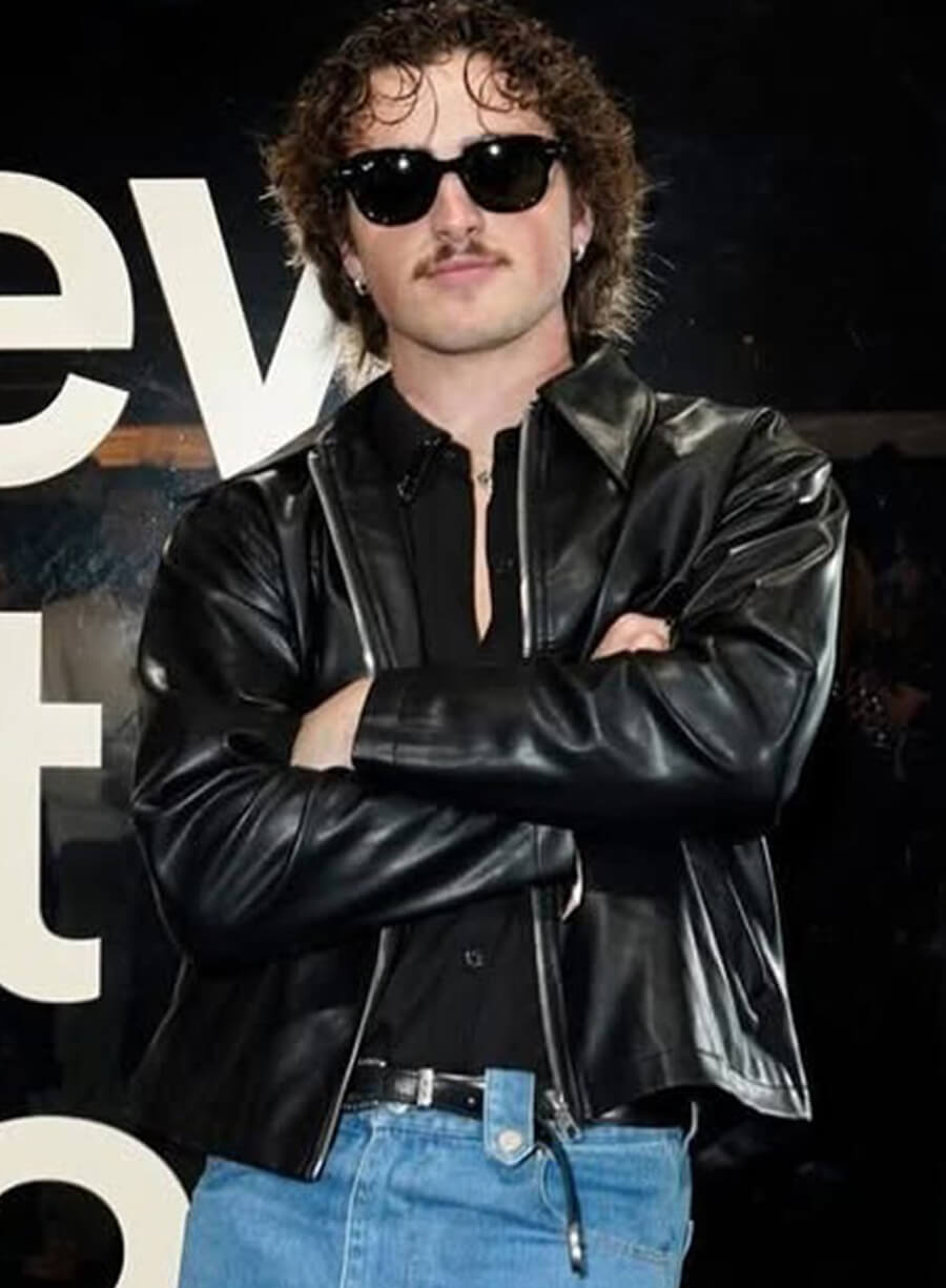 Harpoon Benson Boone Ghost Town Inspired Black Leather Jacket