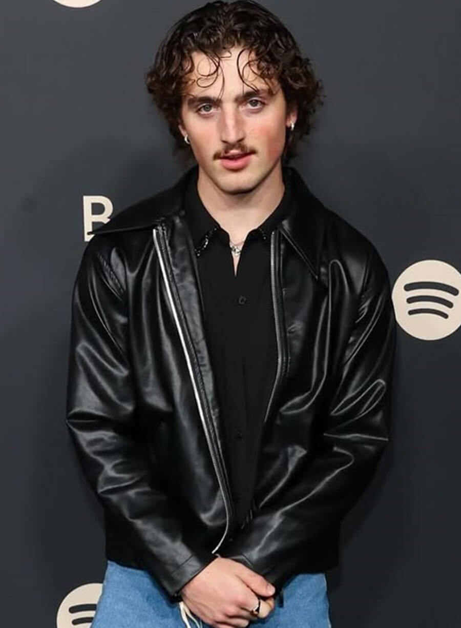 Harpoon Benson Boone Ghost Town Inspired Black Leather Jacket