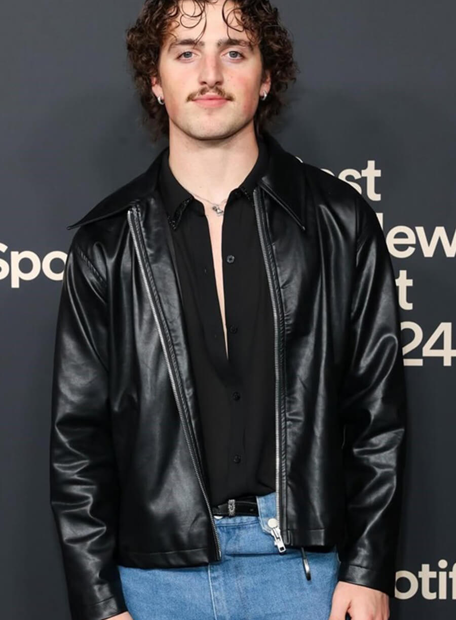 Harpoon Benson Boone Ghost Town Inspired Black Leather Jacket
