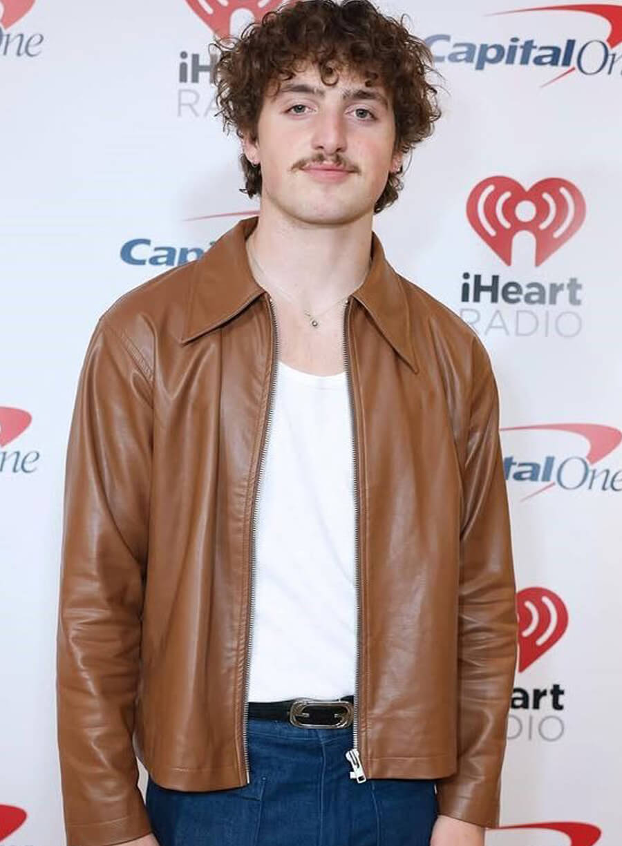 Harpoon Benson Boone Slow It Down Inspired Brown Leather Jacket